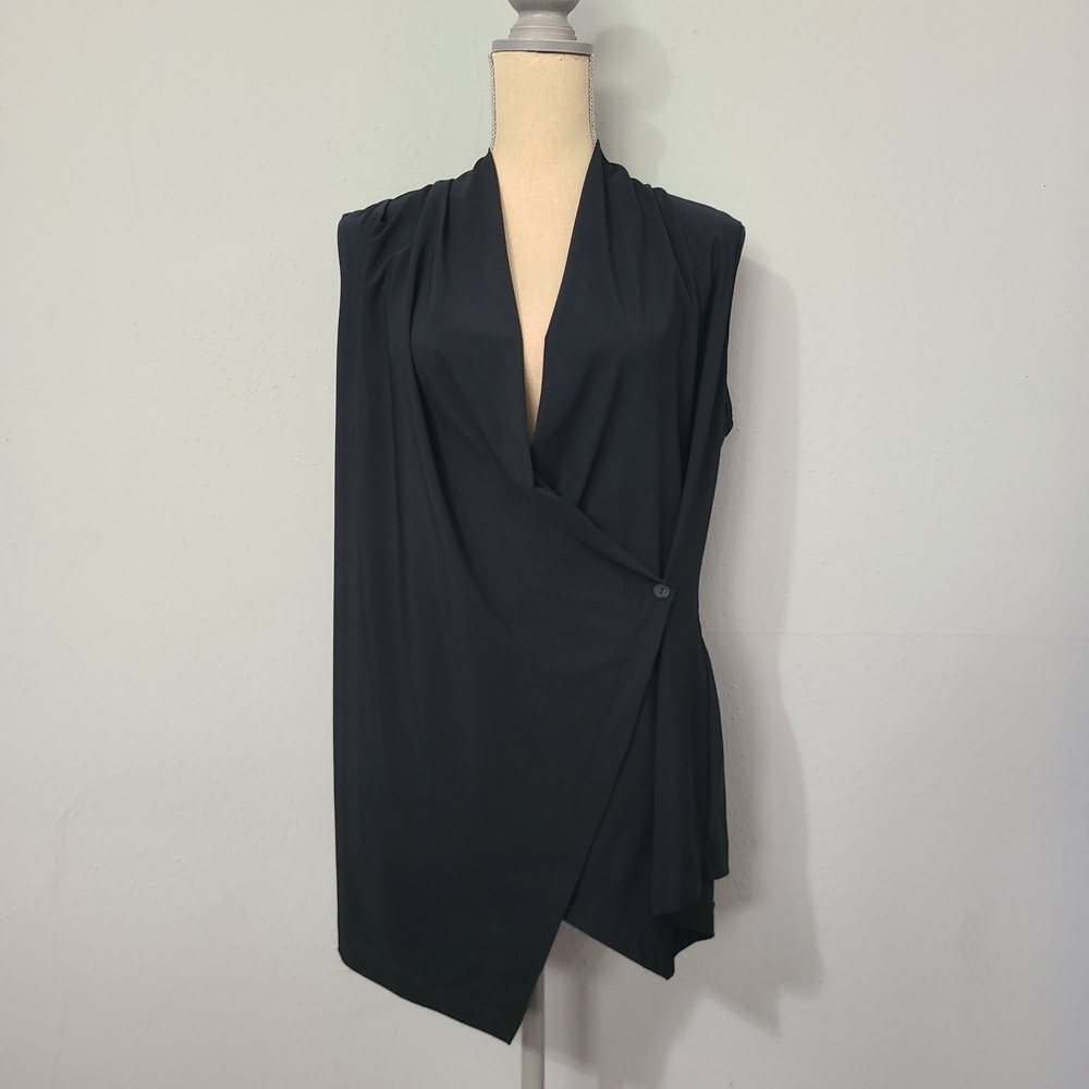 Porto Kanto Vest, Black Size 4 = US‎ 12